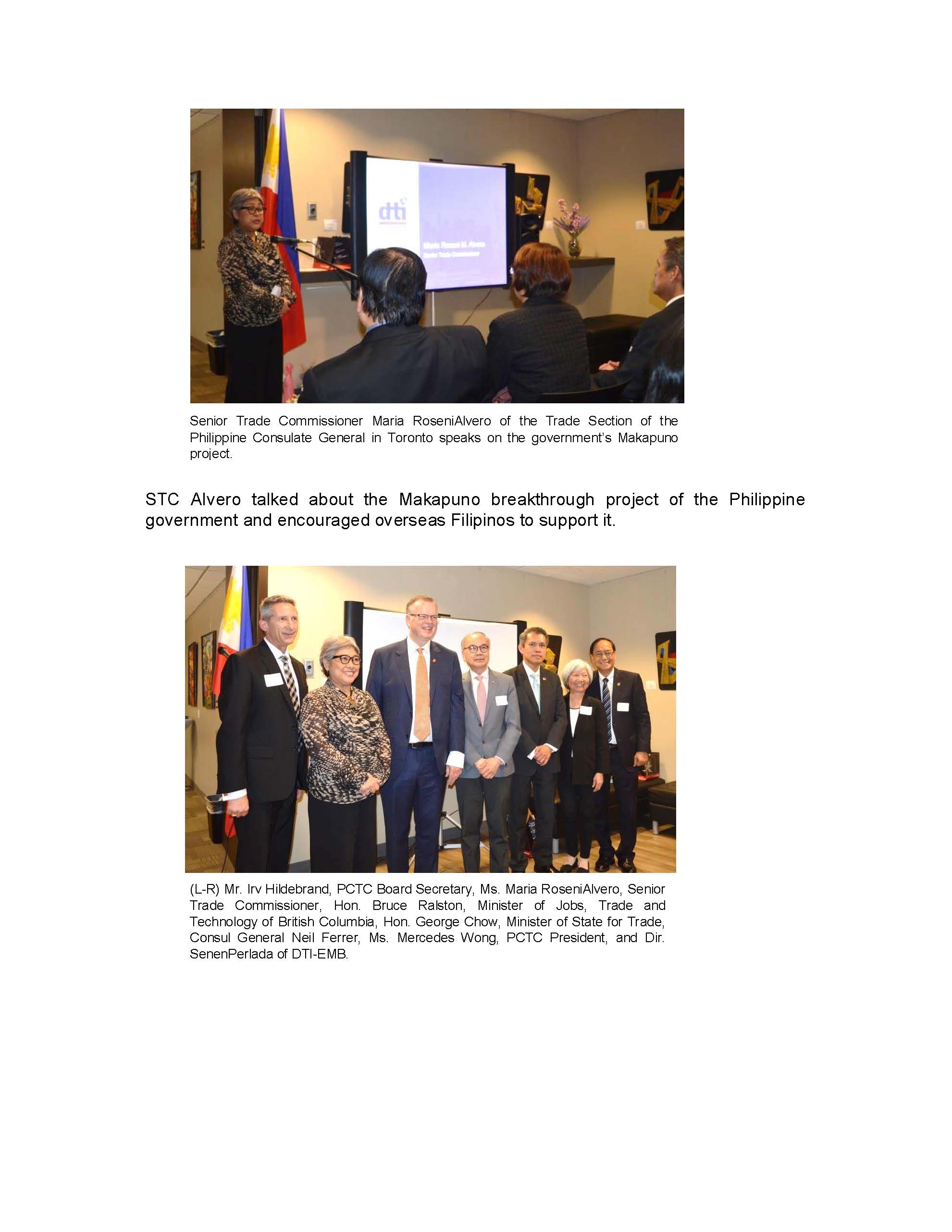 VANCOUVER PCG AND PCTC HOST FORUM WITH PH FOOD MISSION Page 3