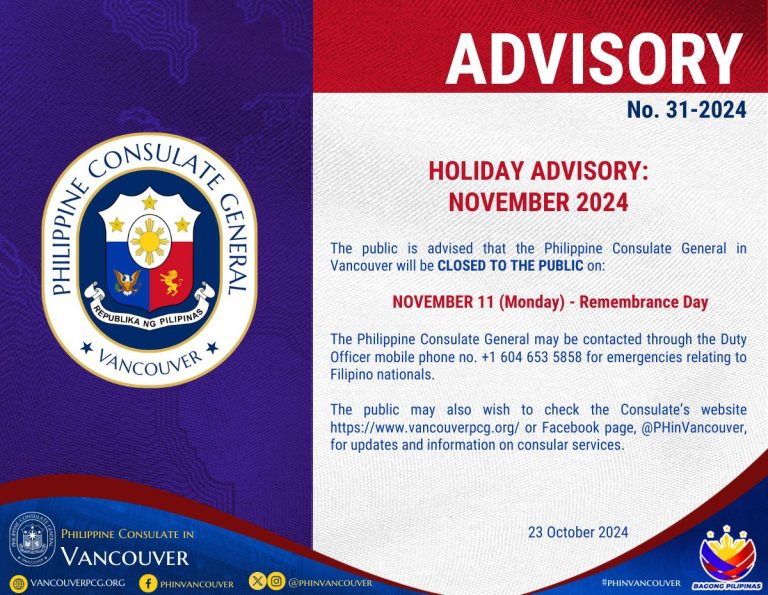 Advisory No. 31 2024 November Holiday 768x595