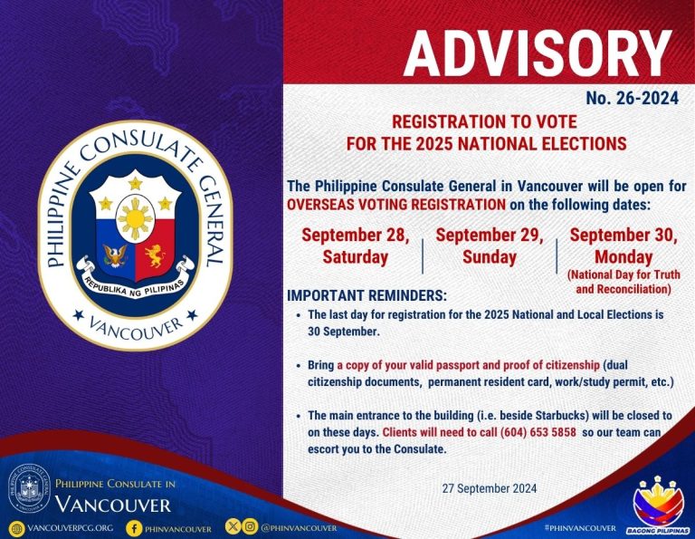 Advisory No. 26 2024 Registration to vote for the 2025 Natl Elections 768x595